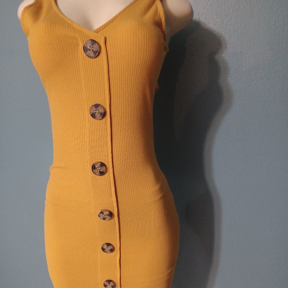 NO Boundaries junior/women's Bodycon dress in Mustard colour